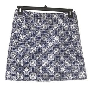 J.Crew blue pattern mini skirt Size 4